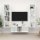 vidaXL 3-tlg. TV-Schrank-Set Weiß Holzwerkstoff