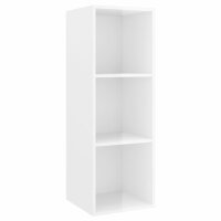 vidaXL 3-tlg. TV-Schrank-Set Hochglanz-Wei&szlig; Holzwerkstoff