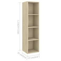 vidaXL 4-tlg. TV-Schrank-Set Sonoma-Eiche Holzwerkstoff