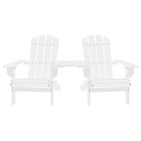 vidaXL Garten-Adirondack-Stühle mit Teetisch...