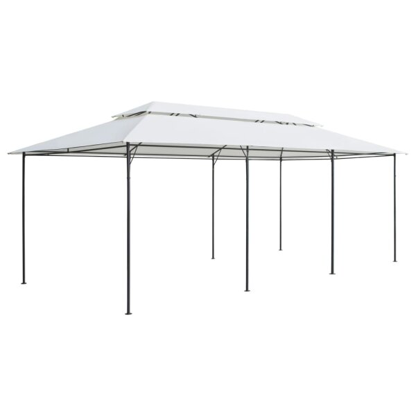 vidaXL Pavillon 600x298x270 cm Wei&szlig; 180g/m&sup2;