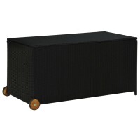 vidaXL Garten-Aufbewahrungsbox Schwarz 120x65x61 cm Poly Rattan