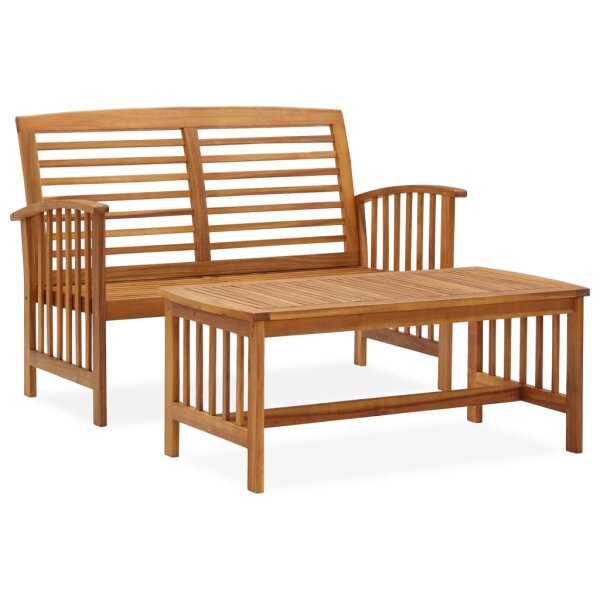 vidaXL 2-tlg. Garten-Lounge-Set Massivholz Akazie