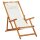 vidaXL Klappbarer Strandstuhl Eukalyptus Massivholz und Stoff Creme