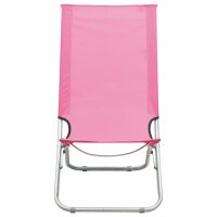 vidaXL Klappbare Strandst&uuml;hle 2 Stk. Rosa Stoff