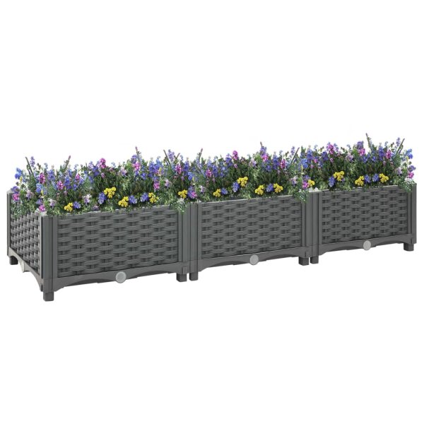 vidaXL Hochbeet 120x40x23 cm Polypropylen