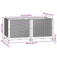 vidaXL Hochbeet 80x40x38 cm Polypropylen