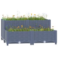 vidaXL Hochbeet 80x80x38 cm Polypropylen