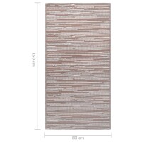 vidaXL Outdoor-Teppich Braun 80x150 cm PP