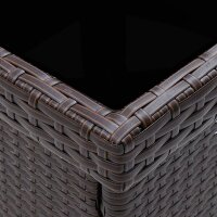 vidaXL Garten-Esstisch Braun Poly Rattan