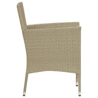 vidaXL Garten-Essst&uuml;hle 4 Stk. Poly Rattan Beige