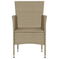 vidaXL Garten-Essst&uuml;hle 4 Stk. Poly Rattan Beige