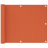 vidaXL Balkon-Sichtschutz Orange 75x300 cm HDPE