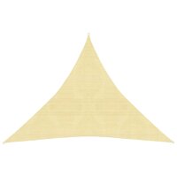 vidaXL Sonnensegel 160 g/m² Beige 3x3x3 m HDPE