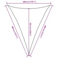 vidaXL Sonnensegel 160 g/m&sup2; Hellgr&uuml;n 3x4x4 m HDPE