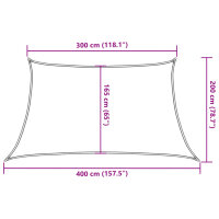 vidaXL Sonnensegel 160 g/m&sup2; Taupe 3/4x2 m HDPE