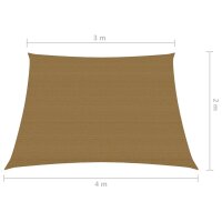 vidaXL Sonnensegel 160 g/m&sup2; Taupe 3/4x2 m HDPE