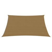 vidaXL Sonnensegel 160 g/m&sup2; Taupe 3/4x3 m HDPE