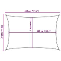 vidaXL Sonnensegel 160 g/m&sup2; Dunkelgr&uuml;n 3,5x4,5 m HDPE