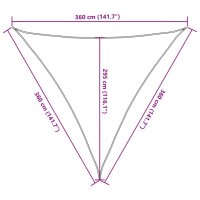 vidaXL Sonnensegel 160 g/m&sup2; Dunkelgr&uuml;n 3,6x3,6x3,6 m HDPE