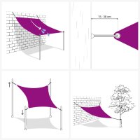 vidaXL Sonnensegel 160 g/m&sup2; Dunkelgr&uuml;n 3,6x3,6x3,6 m HDPE