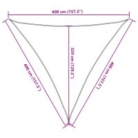 vidaXL Sonnensegel 160 g/m&sup2; Dunkelgr&uuml;n 4x4x4 m HDPE