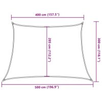 vidaXL Sonnensegel 160 g/m&sup2; Rot 4/5x3 m HDPE