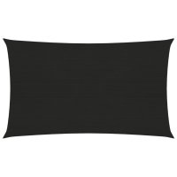 vidaXL Sonnensegel 160 g/m² Schwarz 3x6 m HDPE