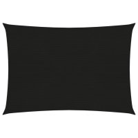 vidaXL Sonnensegel 160 g/m² Schwarz 4x5 m HDPE
