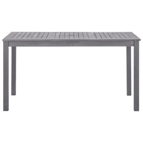 vidaXL Gartentisch Grau 140x80x74 cm Massivholz Akazie