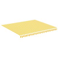 vidaXL Markisenbespannung Gelb und Weiß 4x3,5 m