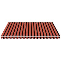 vidaXL Markisenbespannung Orange und Braun 4,5x3,5 m
