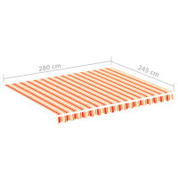 vidaXL Markisenbespannung Gelb und Orange 3x2,5 m