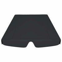 vidaXL Ersatzdach f&uuml;r Hollywoodschaukel Schwarz 150/130x70/105 cm