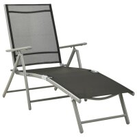 vidaXL 3-tlg. Garten-Lounge-Set Textilene und Aluminium Silbern