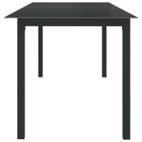 vidaXL Gartentisch Schwarz 190x90x74 cm Aluminium und Glas