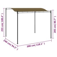 vidaXL Pavillon 3x2,5 m Taupe 180 g/m&sup2;