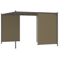 vidaXL Gartenpergola mit Ausziehbarem Dach 3x3 m Taupe 180 g/m&sup2;