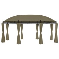 vidaXL Pavillon mit Vorhängen 520x349x255 cm Taupe...