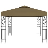 vidaXL Pavillon 3x3 m Taupe 180 g/m²