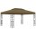 vidaXL Pavillon mit Doppeldach 3x4 m Taupe 180 g/m&sup2;