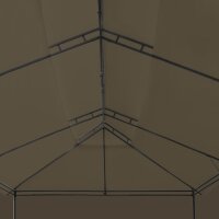 vidaXL Pavillon mit Vorh&auml;ngen 600x298x270 cm Taupe 180 g/m&sup2;