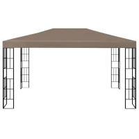 vidaXL Pavillon 4x3 m Taupe