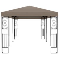 vidaXL Pavillon 6x3 m Taupe Stoff