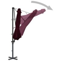 vidaXL Ampelschirm mit Aluminium-Mast Rot 300 cm