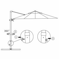 vidaXL Ampelschirm mit Aluminium-Mast Terrakotta-Rot 300 cm