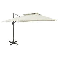 vidaXL Ampelschirm mit Lüftung 300x300 cm Sandfarben