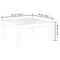 vidaXL Garten-Fu&szlig;hocker mit Auflage Akazie Massivholz