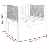 vidaXL Gartenstuhl mit Kissen Akazie Massivholz