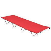 vidaXL Campingbett 180x60x19 cm Oxford-Gewebe und Stahl Rot